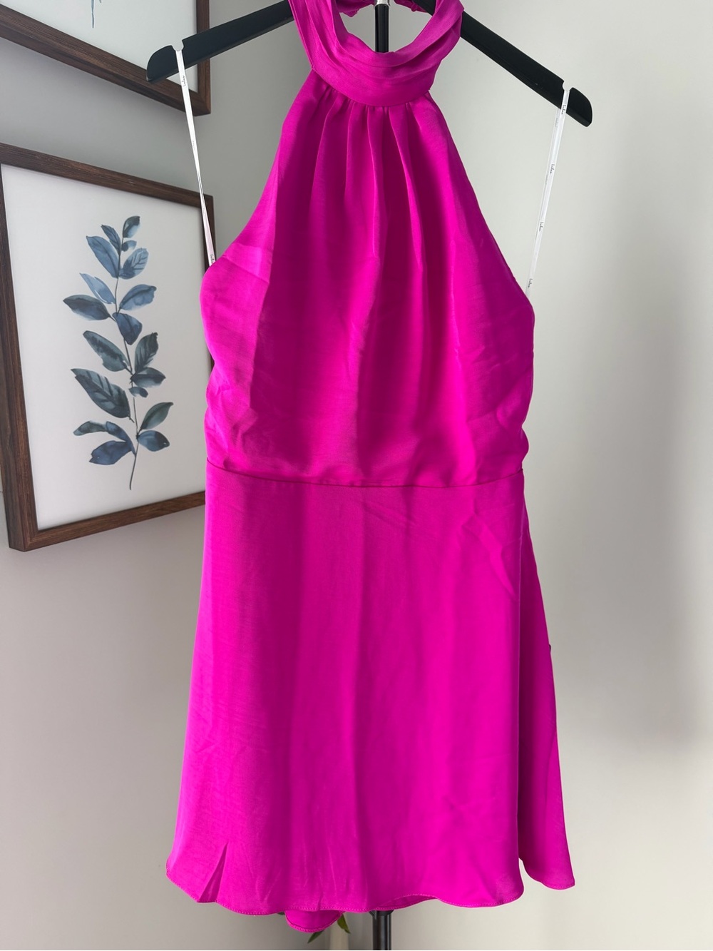 Lulu's Fuchsia Halter Mini Dress